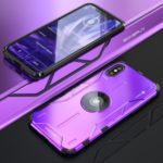 Drop-proof Kickstand Metal Phone Case Cover for Apple iPhone XS Max 6.5 inch – Purple