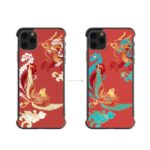 KAVARO Rhinestone Decor Color-changing Hybrid Cover for iPhone 11 Pro Max 6.5 inch – Dragon/Phoenix