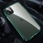 Electroplating Matte Acrylic+Metal Phone Case with Lens Cover for iPhone 11 6.1 inch – Green