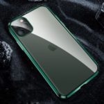 Electroplating Matte Acrylic+Metal Phone Cover Case with Lens Cover for iPhone 11 Pro Max – Green