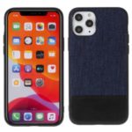 MUTURAL Cloth Texture Leather Coated PC+TPU Combo Cover for iPhone 11 Pro Max 6.5 inch – Blue/Black
