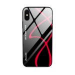 Silicone Edge Tempered Glass Back Phone Case for iPhone XS 5.8 inch – Black