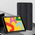 TOTU Tri-fold Stand Flip Leather Tablet Case for Apple iPad 10.2 (2019) – Black