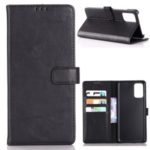 Retro with Stand Wallet Leather Cover for Samsung Galaxy S20 Plus / S11 – Black