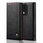 Retro Style Crazy Horse Wallet Leather Stand Case for Samsung Galaxy S20 Ultra / S11 Plus – Black