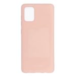MOLAN CANO Rubberized Soft TPU Phone Cover for Samsung Galaxy A71 – Pink
