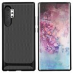 Carbon Fiber Surface Anti-drop TPU Case for Samsung Galaxy Note 10 Plus/Note 10 Plus 5G – Black