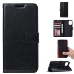 Crazy Horse Skin Wallet Leather Phone Cover for Samsung Galaxy S20 Ultra/S11 Plus – Black
