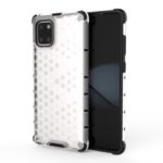 Honeycomb Pattern Shock-proof TPU + PC Hybrid Case for Samsung Galaxy A81/Note 10 Lite – White