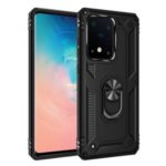 Hybrid PC TPU Kickstand Shell Armor Phone Casing for Samsung Galaxy S20 Ultra/S11 Plus – Black
