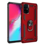Hybrid PC TPU Kickstand Armor Phone Protective Casing for Samsung Galaxy S20 Plus/S11 – Red