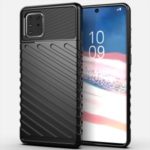Thunder Series Twill Texture Soft TPU Cover Phone Shell for Samsung Galaxy A81/Note 10 Lite – Black