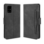 Wallet Stand Flip Leather Phone Shell for Samsung Galaxy A91 / S10 Lite – Black