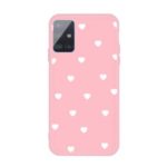 Small Love Hearts Pattern Printing Matte TPU Back Shell for Samsung Galaxy A71 – Pink
