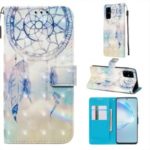Pattern Printing Light Spot Decor Leather Wallet Case for Samsung Galaxy S20 Plus / S11 – Feather Dream Catcher