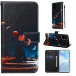 Pattern Printing Leather Wallet Case for Samsung Galaxy S20 Plus / S11 – Planets