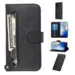 Zipper Pocket Leather Wallet Stand Case for Samsung Galaxy S20 / S11e – Black
