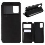 ROAR Noble View Window Leather Cell Phone Case with Stand for Samsung Galaxy S20 Plus/S11 – Black