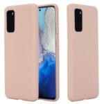 Liquid Silicone Phone Back Cover for Samsung Galaxy S20 Plus / S11 – Pink