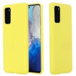 Liquid Silicone Phone Back Cover for Samsung Galaxy S20 / S11e – Yellow