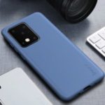 IPAKY Matte Wheat Straw TPU Cell Phone Shell for Samsung Galaxy S20 Ultra/S11 Plus – Blue