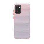 Honeycomb Design Clear TPU Phone Covering Case for Samsung Galaxy S20 Ultra/S11 Plus – Pink