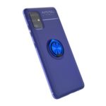 Finger Ring Kickstand Protective TPU Case for Samsung Galaxy A51 (Built-in Metal Sheet) – Blue