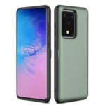 PC + TPU Hybrid Card Holder Phone Shell Built-in Magnet Sheet for Samsung Galaxy S20 Ultra/S11 Plus – Army Green