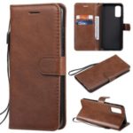 Cell Phone Protection Case with Wallet Leather for Samsung Galaxy S20 – Brown