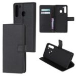 Litchi Skin Stand Leather Wallet Case Cell Phone Shell for Samsung Galaxy A21