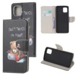 Cross Texture Pattern Printing Flip Leather Wallet Stand Phone Cover for Samsung Galaxy A81 / Note 10 Lite / M60s – Bear