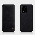 NILLKIN Qin Series Leather Folio Card Holder Phone Cover for Samsung Galaxy S20 Ultra – Black