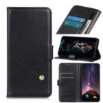 PU Leather Protective Cover Wallet Stand Mobile Shell for Samsung Galaxy A21 – Black