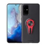PC + TPU Built-in Magnetic Metal Sheet Finger Ring Air Outlet Kickstand Phone Case for Samsung Galaxy S20 Plus – Red