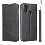 Leather Stand Case with Card Slot for Samsung Galaxy M30s – Black
