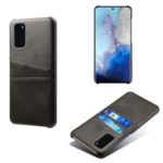 KSQ PU Leather Coated Hard PC Unique Shell for Samsung Galaxy S20 Plus – Black