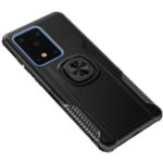 Finger Ring PC + TPU Combo Case [Built-in Magnetic Metal Sheet] for Samsung Galaxy S20 Ultra – Black