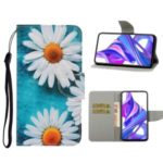 Pattern Printing Leather Wallet Case for Huawei Honor 9X (For China) / 9X Pro – White Flowers