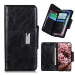 6 Card Slots Crazy Horse Texture Leather Stand Phone Cover for Huawei P40 Pro – Black