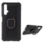 Shockproof TPU Shell with Finger Ring Kickstand for Huawei Honor 20/nova 5T – Black