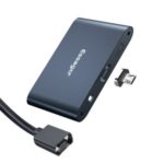 ESSAGER 1320mAh with 1m Black Cable+Micro Magnetic Head Emergency Magnetic Suction Phone Power Bank – Dark Blue