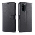 AZNS Wallet Stand Leather Phone Shell for Huawei Honor View 30/View 30 Pro/V30/V30 Pro – Black