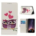 Pattern Printing Wallet Leather Stand Case for Huawei P40 Pro – Owls and Hearts