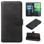 Leather Stand Case with Card Slots for Motorola Moto G8 Play / One Macro – Black