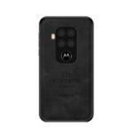 PINWUYO Honorable Series PU Leather Coated PC + TPU Case for Motorola One Zoom/P50 Note/One Pro – Black