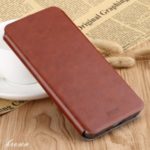MOFI Rui Series PU Leather Phone Case with Stand for Xiaomi Redmi K30 – Brown