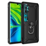 Hybrid PC TPU Kickstand Armor Cell Phone Covering Case for Xiaomi Mi CC9 Pro – Black