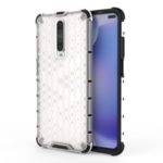 Honeycomb Pattern Shock-proof TPU + PC Combo Back Case for Xiaomi Redmi K30/K30 5G – White