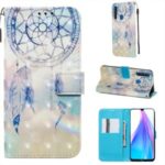Pattern Printing Light Spot Decor Leather Wallet Stand Case for Xiaomi Redmi Note 8T – Feather Dream Catcher