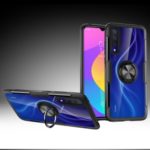 Finger Ring Kickstand TPU + PC + Metal Hybrid Case [Built-in Magnetic Metal Sheet] for Xiaomi Mi CC9 – Black